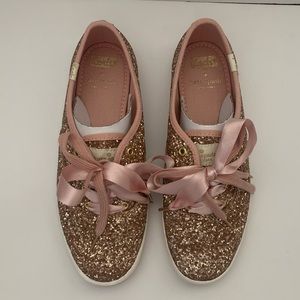 Rosegold Glitter Kate Spade Keds